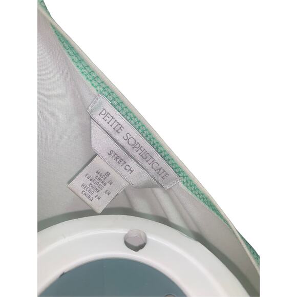 Petite Sophisticate White Long Sleeve Embroidered Beaded Design Top S - Picture 4 of 5